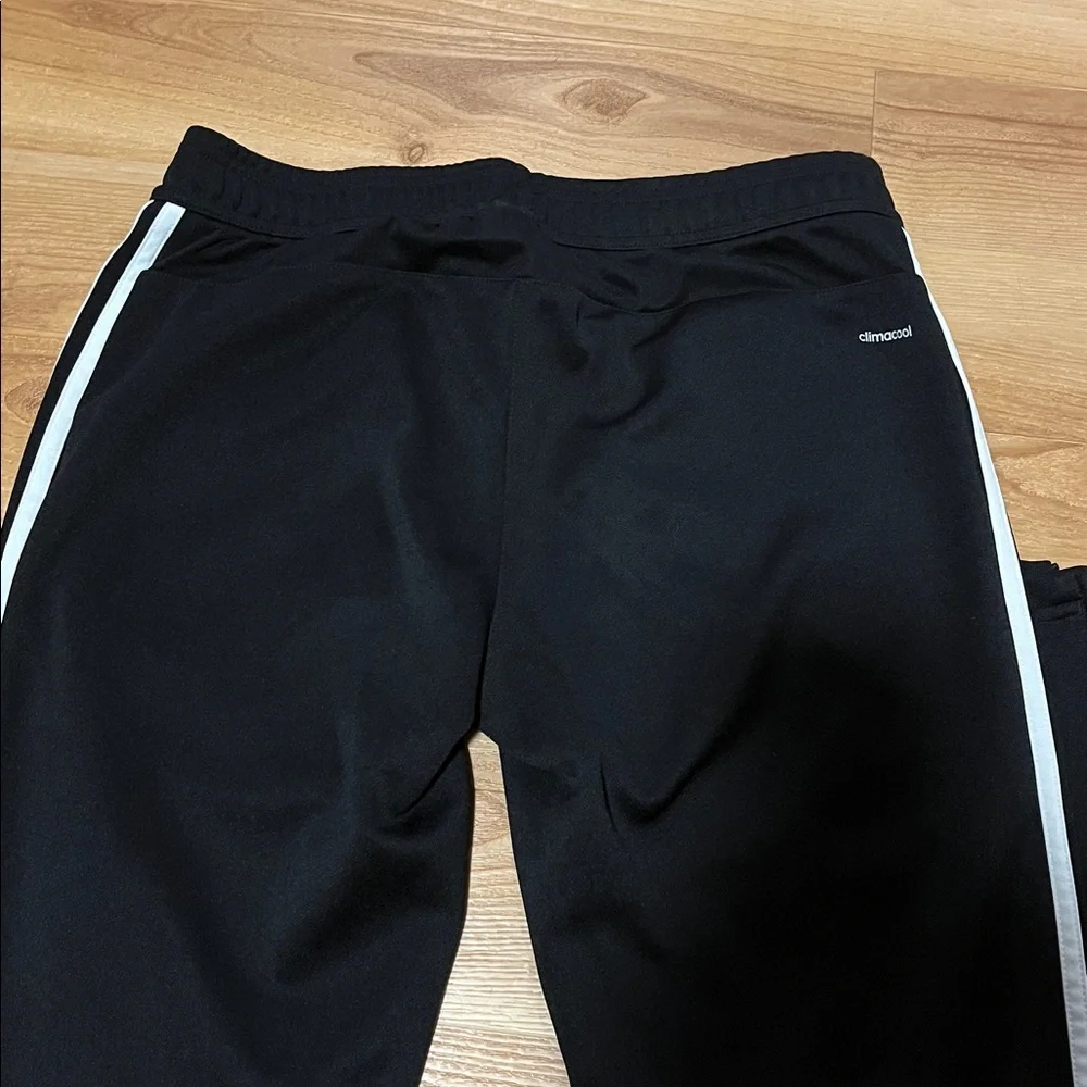 Adidas Black Joggers with White Stripes - Picture 5 of 6